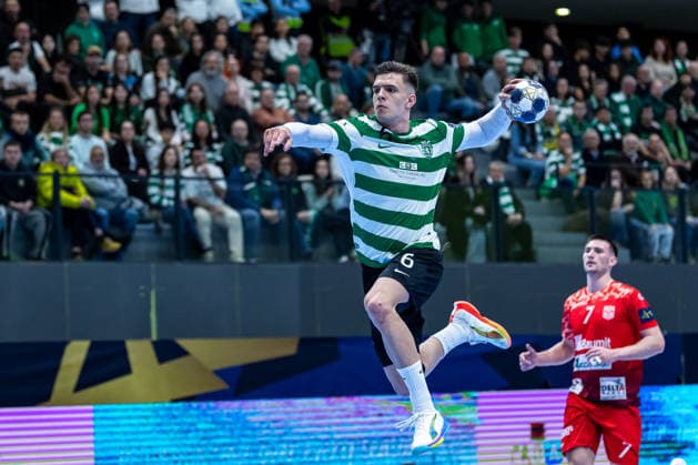March 12, 2026, Pavilhão Multiusos de Odivelas, Lisbon, Portugal, EHF Champions League 2025 26: Sporting CP vs CS Dinamo Bucuresti; Francisco Costa of Sporting CP Copyright: HMBxMedia CarlosxSilva