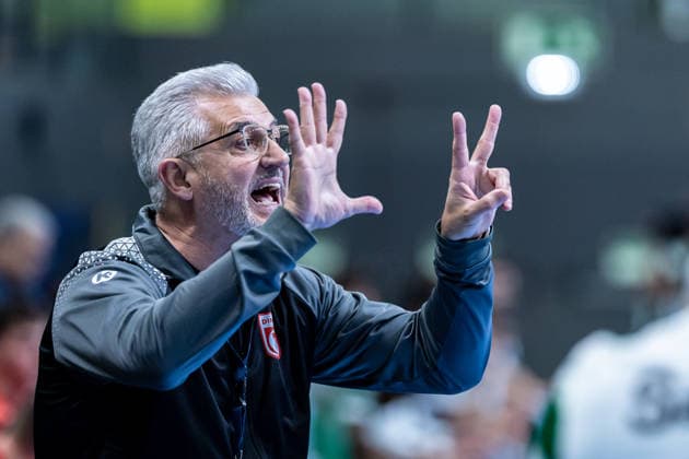 March 12, 2026, Pavilhão Multiusos de Odivelas, Lisbon, Portugal, EHF Champions League 2025 26: Sporting CP vs CS Dinamo Bucuresti; Head Coach Paulo Pereira of CS Dinamo Bucuresti Copyright: HMBxMedia CarlosxSilva