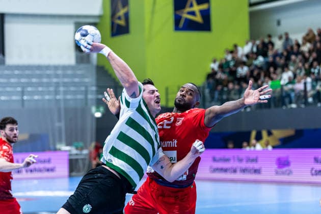 March 12, 2026, Pavilhão Multiusos de Odivelas, Lisbon, Portugal, EHF Champions League 2025 26: Sporting CP vs CS Dinamo Bucuresti; Salvador Salvador of Sporting CP Copyright: HMBxMedia CarlosxSilva