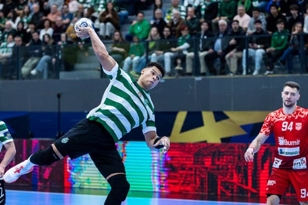 March 12, 2026, Pavilhão Multiusos de Odivelas, Lisbon, Portugal, EHF Champions League 2025 26: Sporting CP vs CS Dinamo Bucuresti; Edy Silva of Sporting CP Copyright: HMBxMedia CarlosxSilva