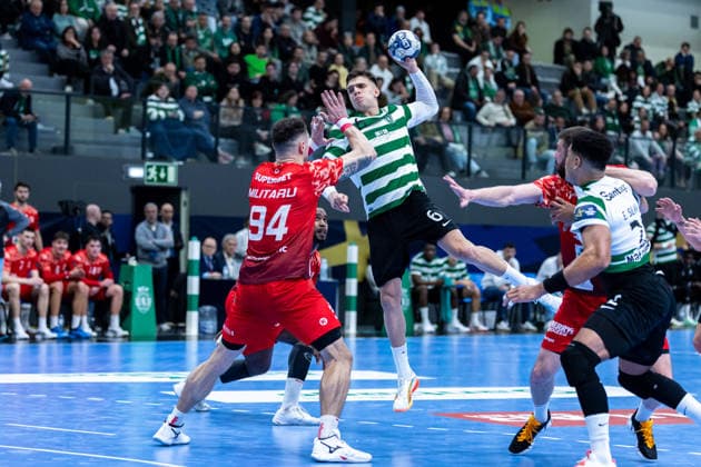 March 12, 2026, Pavilhão Multiusos de Odivelas, Lisbon, Portugal, EHF Champions League 2025 26: Sporting CP vs CS Dinamo Bucuresti; Francisco Costa of Sporting CP Copyright: HMBxMedia CarlosxSilva