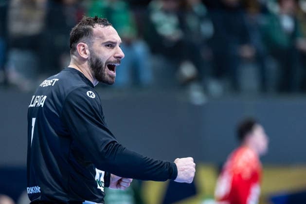 March 12, 2026, Pavilhão Multiusos de Odivelas, Lisbon, Portugal, EHF Champions League 2025 26: Sporting CP vs CS Dinamo Bucuresti; Vladimir Cupara of CS Dinamo Bucuresti Copyright: HMBxMedia CarlosxSilva