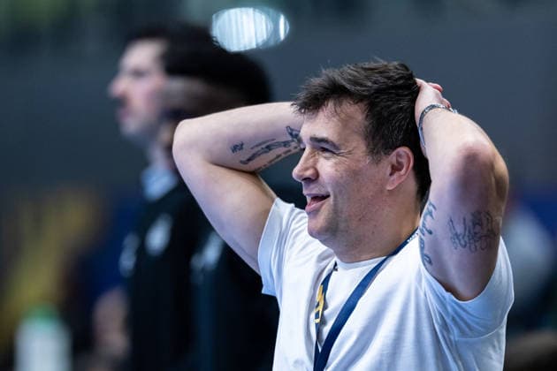 March 12, 2026, Pavilhão Multiusos de Odivelas, Lisbon, Portugal, EHF Champions League 2025 26: Sporting CP vs CS Dinamo Bucuresti; Head Coach Ricardo Costa of Sporting CP Copyright: HMBxMedia CarlosxSilva