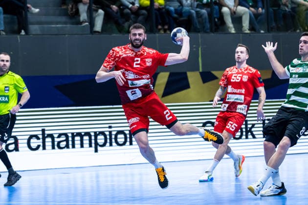 March 12, 2026, Pavilhão Multiusos de Odivelas, Lisbon, Portugal, EHF Champions League 2025 26: Sporting CP vs CS Dinamo Bucuresti; Branko Vujovic of CS Dinamo Bucuresti Copyright: HMBxMedia CarlosxSilva