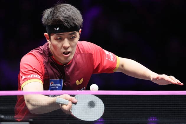CHONGQING, CHINA - MARCH 13: Dang Qiu of Germany competes in the Men s Singles Round of 16 match against Liang Jingkun of China on day 4 of the WTT Champions Chongqing 2026 at Bloomage Biotech Biohyalux ECM Arena on March 13, 2026 in Chongqing, China.  Copyright: xVCGx 111627808265