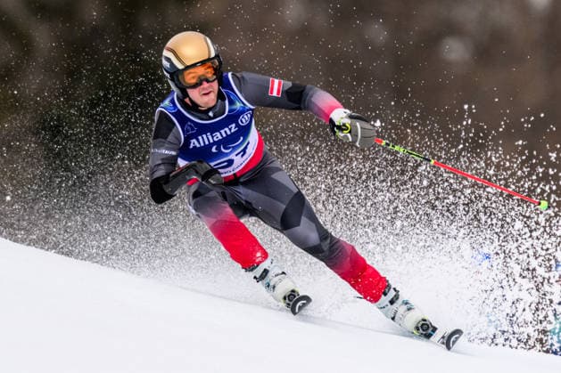 260313 Manuel Rachbauer of Austria competes in the men s para alpine giant slalom during day 7 of the Milano Cortina 2026 Winter Paralympic Games on March 13, 2026 in Cortina. Photo: Maxim Thore BILDBYRAN kod MT MT1021 alpint alpine skiing paralympic games paralympics paralympiska spel paralympiske leker vinter-paralympics winter paralympics milano cortina 2026 milano cortina 2026 winter paralympic games 7 bbeng storslalom *** 260313 Manuel Rachbauer of Austria competes in the men s para alpine giant slalom during day 7 of the Milano Cortina 2026 Winter Paralympic Games on March 13, 2026 in Cortina Photo Maxim Thore BILDBYRAN kod MT MT1021 alpint alpine skiing paralympic games paralympiska spel paralympiske leker vinter paralympics winter paralympics milano cortina 2026 milano cortina 2026 winter paralympic games 7 bbeng storslalom  Copyright: MAXIMxTHORE BB260313MT030