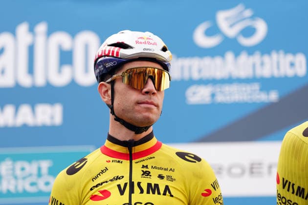 Van Aert Wout Of Team Visma Lease A Bike during the 184-kilometer Stage 5 of the Tirreno-Adriatico cycling race from Marotta-Mondolfo to Mombaroccio - Italy,- Friday, March 13, 2026. - cycling .  Copyright: xMassimoxPaolone LaPressex