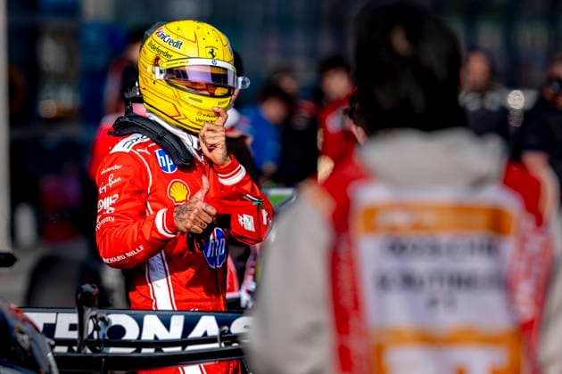 SHANGHAI - Formula 1 driver Lewis Hamilton of Scuderia Ferrari HP during the Formula 1 China Shanghai Sprint Qualifying at the Shanghai International Circuit on March 13, 2025 in Shanghai, China. (Photo by DeFodi Images) -