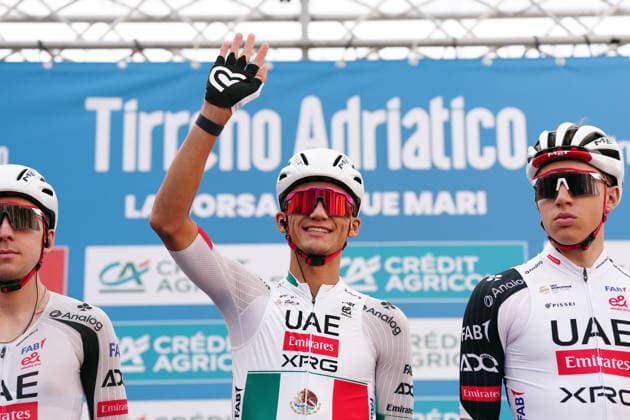 Del Toro Romero Isaac Of Uae Team Emirates Xrg during the 184-kilometer Stage 5 of the Tirreno-Adriatico cycling race from Marotta-Mondolfo to Mombaroccio - Italy,- Friday, March 13, 2026. - cycling .  Copyright: xMassimoxPaolone LaPressex