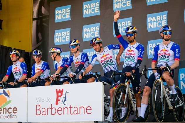 Slovenian Primoz Roglic of Red Bull-BORA-hansgrohe pictured before the sixth stage of 84th edition of the Paris-Nice cycling race, a race from Barbentane to Apt (179,3 km), on Friday 13 March 2026. DAVIDxPINTENS  x167358541x