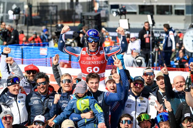 ALPINE SKIING - FIS WC Courchevel COURCHEVEL,FRANCE,13.MAR.26 - ALPINE SKIING - FIS World Cup, downhill, men. Image shows Adrien Theaux (FRA).  GEPAxpictures xMarioxBuehner-Wei