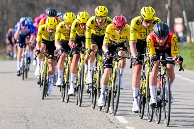 Danish Jonas Vingegaard of Team Visma-Lease a Bike pictured in action during the sixth stage of 84th edition of the Paris-Nice cycling race, a race from Barbentane to Apt (179,3 km), on Friday 13 March 2026. DAVIDxPINTENS  x167369747x