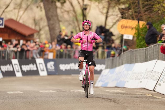 Valgren Michael Of Ef Education - Easypostduring the 184-kilometer Stage 5 of the Tirreno-Adriatico cycling race from Marotta-Mondolfo to Mombaroccio - Italy,- Friday, March 13, 2026. - cycling .  Copyright: xMassimoxPaolone LaPressex