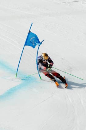 PARALYMPICS - Winter Paralympics Milano Cortina 2026 CORTINA D AMPEZZO,ITALY,13.MAR.26 - PARALYMPICS, SNOWBOARD - Paralympic Winter games, Winterspiele,Spiele, Summer games Milano Cortina 2026, banked slalom, men. Image shows Johannes Aigner (AUT).  GEPAxpictures xMatthiasxTrinkl