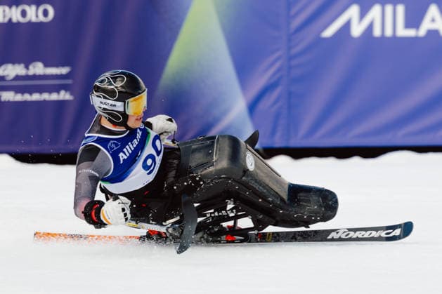 PARALYMPICS - Winter Paralympics Milano Cortina 2026 CORTINA D AMPEZZO,ITALY,13.MAR.26 - PARALYMPICS, SNOWBOARD - Paralympic Winter games, Winterspiele,Spiele, Summer games Milano Cortina 2026, banked slalom, men. Image shows Sebastian Rigby (AUT).  GEPAxpictures xMatthiasxTrinkl