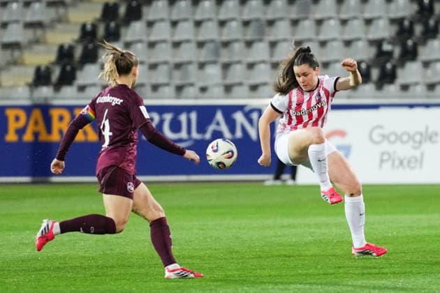 Google Pixel Frauen-Bundesliga: SC Freiburg vs. 1. FC Nürnberg, 13.03.2026 Svenja Fölmli (SC Freiburg, 9) mit einer Ballannahme Google Pixel Frauen-Bundesliga: SC Freiburg vs. 1. FC Nürnberg, Dreisamstadion, 13.03.2026 DFB DFL REGULATIONS PROHIBIT ANY USE OF PHOTOGRAPHS AS IMAGE SEQUENCES AND OR QUASI-VIDEO. Copyright: xBEAUTIFULxSPORTS Boscox