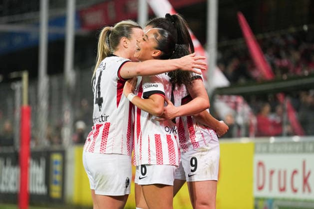 Google Pixel Frauen-Bundesliga: SC Freiburg vs. 1. FC Nürnberg, 13.03.2026 Torjubel zum 1:0 durch Nicole Ojukwu (SC Freiburg, 6) Google Pixel Frauen-Bundesliga: SC Freiburg vs. 1. FC Nürnberg, Dreisamstadion, 13.03.2026 DFB DFL REGULATIONS PROHIBIT ANY USE OF PHOTOGRAPHS AS IMAGE SEQUENCES AND OR QUASI-VIDEO. Copyright: xBEAUTIFULxSPORTS Boscox
