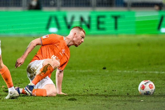 Fußball I Herren I Saison 2025-2026 I 2. Bundesliga I 26. Spieltag I 1. FC Magdeburg - SV Darmstadt 98 I 13.03.2026 Kai Klefisch (17, SV Darmstadt 98) Freisteller, Nahaufnahme, Porträt, Portrait, Einzelfoto, Einzelbild, Körper Magdeburg Avnet Arena (Heinz-Krügel-Platz 1) Sachsen-Anhalt Deutschland