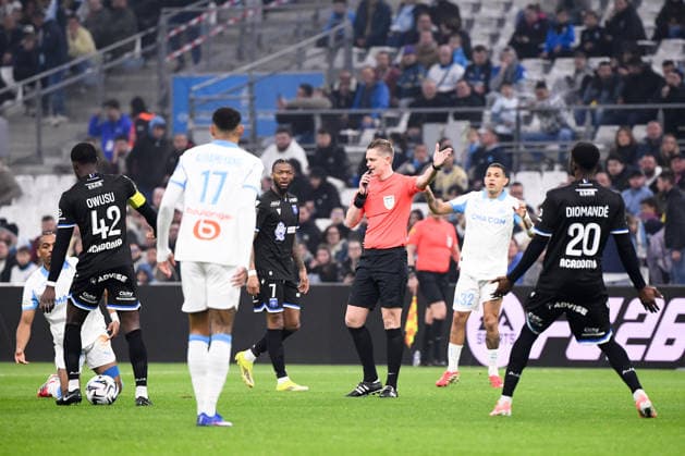 Olympique de Marseille v AJ Auxerre - Ligue 1 McDonald s 2025 2026 Marc BOLLENGIER (ARBITRE) during the Ligue 1 McDonald s match between Marseille and Auxerre at Stade Velodrome on March 13, 2026 in Marseille, France. Marseille France  Copyright: xFEPx 776348323