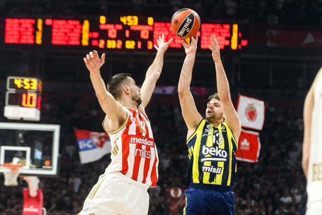 Crvena Zvezda Meridianbet v Fenerbahce Beko - Euroleague BELGRADE, SERBIA - MARCH 13: Tarik Biberovic (13) of Fenerbahce Beko during the Euroleague match between Crvena Zvezda Meridianbet and Fenerbahce Beko at Belgrade Arena on March 13, 2026 in Belgrade, Serbia. Filip Stevanovic Anadolu Belgrade Serbia. Editorial use only. Please get in touch for any other usage.  Copyright: x2026xAnadoluxFilipxStevanovicx