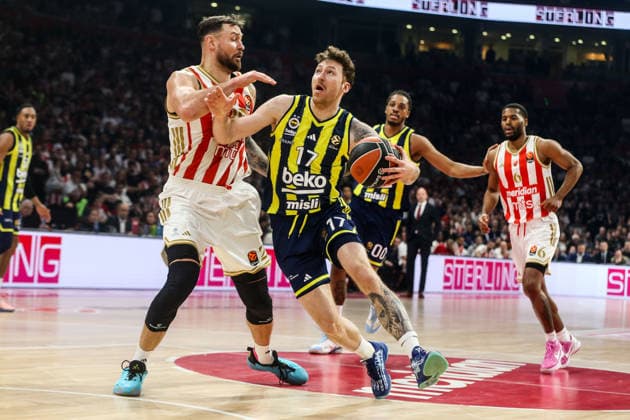 Crvena Zvezda Meridianbet v Fenerbahce Beko - Euroleague BELGRADE, SERBIA - MARCH 13: Onuralp Bitim (17) of Fenerbahce Beko in action during the Euroleague match between Crvena Zvezda Meridianbet and Fenerbahce Beko at Belgrade Arena on March 13, 2026 in Belgrade, Serbia. Filip Stevanovic Anadolu Belgrade Serbia. Editorial use only. Please get in touch for any other usage.  Copyright: x2026xAnadoluxFilipxStevanovicx