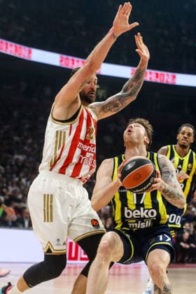 Crvena Zvezda Meridianbet v Fenerbahce Beko - Euroleague BELGRADE, SERBIA - MARCH 13: Onuralp Bitim (17) of Fenerbahce Beko in action during the Euroleague match between Crvena Zvezda Meridianbet and Fenerbahce Beko at Belgrade Arena on March 13, 2026 in Belgrade, Serbia. Filip Stevanovic Anadolu Belgrade Serbia. Editorial use only. Please get in touch for any other usage.  Copyright: x2026xAnadoluxFilipxStevanovicx