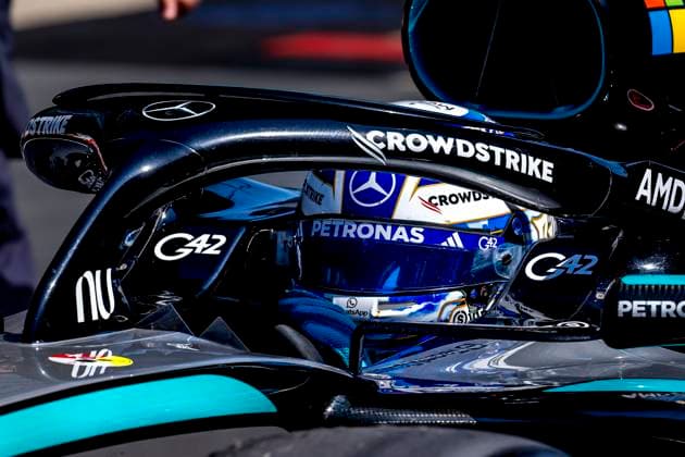 SHANGHAI - Formula 1 driver George Russell of Mercedes AMG-Petronas Formula One Team during the Formula 1 China Shanghai sprint race at the Shanghai International Circuit on March 14, 2025 in Shanghai, China. (Photo by DeFodi Images) -