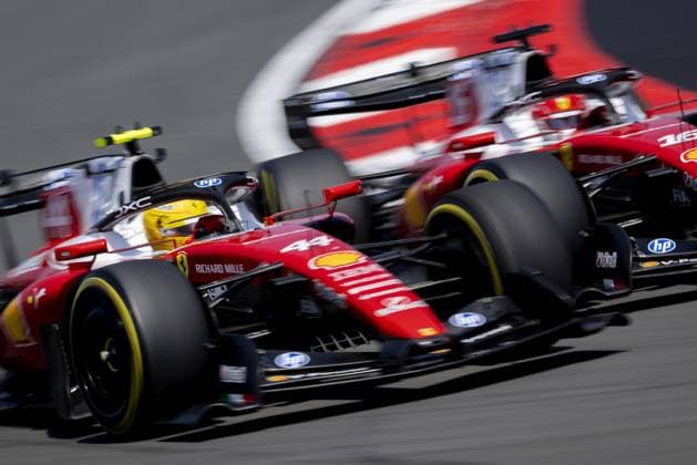 SHANGHAI - Lewis Hamilton (Ferrari) and Charles Leclerc (Ferrari) during the sprint race at the Shanghai International Circuit ahead of the Chinese Grand Prix. SANDER KONING ANP xVIxANPxSportx xxANPxIVx 553274427 originalFilename: 553274427.jpg