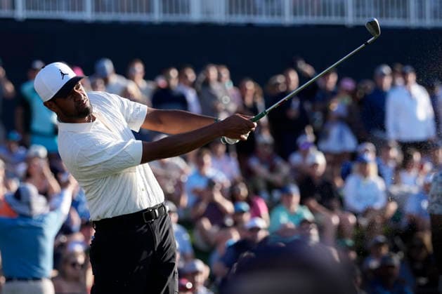 March 13, 2026, Ponte Vedra, Florida, USA: March 13, 2026, Ponte Vedra, Florida.Tony Finau (USA) hits an iron from the 17th tee during the second round of The PLAYERS Championship at TPC Sawgrass. Ponte Vedra USA - ZUMAd212 20260313_zsp_d212_064 Copyright: xRichardxDolex