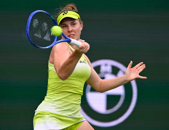 March 13, 2026 Linda Noskova (CZE) returns a shot against Aryna Sabalenka during their semifinal match at the BNP Paribas Open held at the Indian Wells Tennis Garden in Indian Wells, California. California. Mandatory Photo Credit : CSM Indian Wells United States of America - ZUMAc04_ 20260313_zma_c04_248 Copyright: xCharlesxBausx