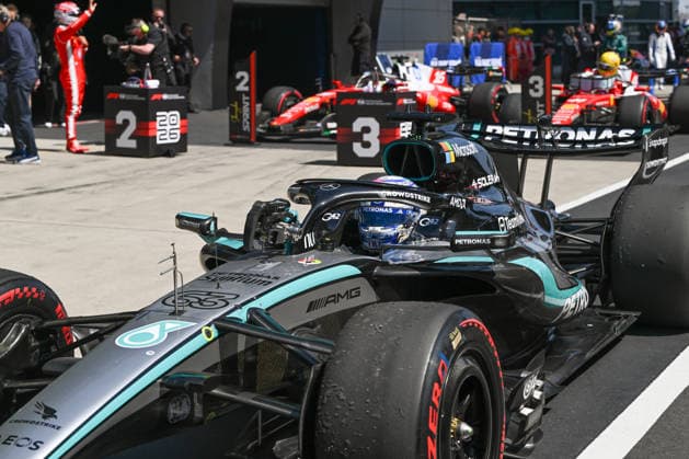 F1 Chinese Grand Prix 2026 - Sprint Race SHANGHAI, CHINA - MARCH 14: George Russell of Mercedes-AMG Petronas Formula One Team wins the Sprint Race at the 2026 Chinese Grand Prix, at the Shanghai International Circuit, in Shanghai, China, on March 14, 2026. Shanghai China  Copyright: xArturxWidakx originalFilename:widak-f1chines260314_npdaG.jpg