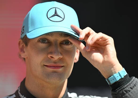 F1 Chinese Grand Prix 2026 - Sprint Race SHANGHAI, CHINA - MARCH 14: George Russell of Mercedes-AMG Petronas Formula One Team speaks to the media after he wins the Sprint Race at the 2026 Chinese Grand Prix, at the Shanghai International Circuit, in Shanghai, China, on March 14, 2026. Shanghai China  Copyright: xArturxWidakx originalFilename:widak-f1chines260314_npH4r.jpg