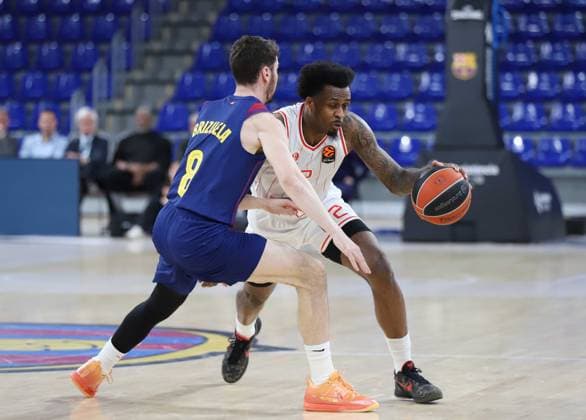 March 13, 2026, Sabadell, Barcelona, Spain: Barcelona Spain 13.03.2026 Dario Brizuela ( FC Barcelona, Barca and Antonio Blakeney (Hapoel Ibi Tel Aviv) battle for the ball during the Basketball Euroleague match between FC Barcelona and Hapoel Ibi Tel Aviv at Palau Blaugrana on13 March 2026 in Barcelona. Basketball Euroleague: FC Barcelona 75-80 Hapoel Ibi Tel Aviv  - ZUMAu50_ 20260313_zsp_u50_005 Copyright: xXavixUrgelesx