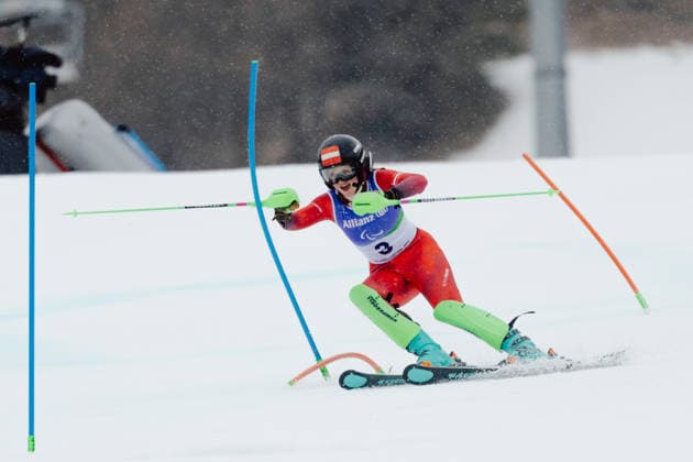 PARALYMPICS - Winter Paralympics Milano Cortina 2026 CORTINA D AMPEZZO,ITALY,14.MAR.26 - PARALYMPICS, ALPINE SKIING - Paralympic Winter games, Winterspiele,Spiele, Summer games Milano Cortina 2026, slalom, women. Image shows Veronika Aigner (AUT).  GEPAxpictures xMatthiasxTrinkl
