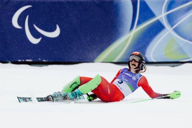 PARALYMPICS - Winter Paralympics Milano Cortina 2026 CORTINA D AMPEZZO,ITALY,14.MAR.26 - PARALYMPICS, ALPINE SKIING - Paralympic Winter games, Winterspiele,Spiele, Summer games Milano Cortina 2026, slalom, women. Image shows Veronika Aigner (AUT).  GEPAxpictures xMatthiasxTrinkl