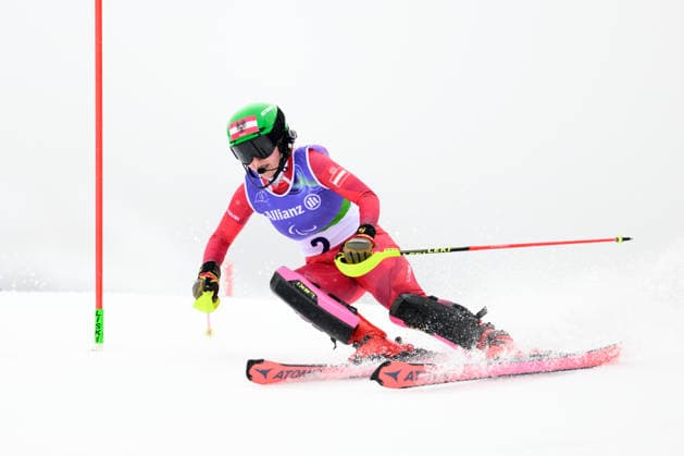 260314 Elina Stary of Austria competes in the women™s para alpine skiing slalom during day 8 of the Milano Cortina 2026 Winter Paralympic Games on March 14, 2026 in Cortina. Photo: Maxim Thore BILDBYRAN kod MT MT1026 alpint alpine skiing paralympic games paralympics paralympiska spel paralympiske leker vinter-paralympics winter paralympics milano cortina 2026 milano cortina 2026 winter paralympic games 8 bbeng slalom österrike austria *** 260314 Elina Stary of Austria competes in the women™s para alpine skiing slalom during day 8 of the Milano Cortina 2026 Winter Paralympic Games on March 14, 2026 in Cortina Photo Maxim Thore BILDBYRAN kod MT MT1026 alpint alpine skiing paralympic games paralympiska spel paralympiske leker vinter paralympics winter paralympics milano cortina 2026 milano cortina 2026 winter paralympic games 8 bbeng slalom österrike austria  Copyright: MAXIMxTHORE BB260314MT001