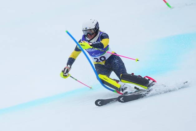 CORTINA, ITALY 20260314 Ebba Arsjö, Sweden, during the first run of Saturday s slalom (women s standing) in the Paralympics at Tofane Alpine Skiiing Center, Cortina. *** The image is included in the SPORTS PACKAGE. For others PAYMENT IMAGE *** CORTINA ITALY x10500x *** CORTINA, ITALY 20260314 Ebba Arsjö, Sweden, during the first run of Saturday s slalom women s standing in the Paralympics at Tofane Alpine Skiiing Center, Cortina The image is included in the SPORTS PACKAGE For others PAYMENT IMAGE CORTINA ITALY x10500x  Copyright: xMagnusxLejhall ParasportxSverige TT TTx PARALYMPICS 2026 LADIES SLALOM