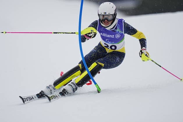 CORTINA, ITALY 20260314 Ebba Arsjö, Sweden, during the first run of Saturday s slalom (women s standing) in the Paralympics at Tofane Alpine Skiiing Center, Cortina. *** The image is included in the SPORTS PACKAGE. For others PAYMENT IMAGE *** CORTINA ITALY x9200x *** CORTINA, ITALY 20260314 Ebba Arsjö, Sweden, during the first run of Saturday s slalom women s standing in the Paralympics at Tofane Alpine Skiiing Center, Cortina The image is included in the SPORTS PACKAGE For others PAYMENT IMAGE CORTINA ITALY x9200x  Copyright: xBjörnxLarssonxRosvall TTx PARALYMPICS 2026 LADIES SLALOM