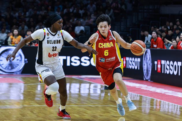 WUHAN, CHINA - MARCH 12:Yang Shuyu 6 of China drives the ball during the group A match between China and Belgium at FIBA Women s World Cup Qualifying Tournaments on March 12, 2026 in Wuhan, Hubei Province of China.  Copyright: xVCGx 111627627680