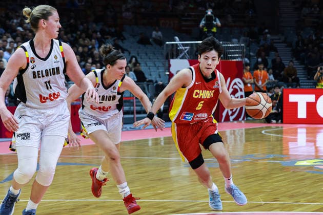 WUHAN, CHINA - MARCH 12:Yang Shuyu 6 of China drives the ball during the group A match between China and Belgium at FIBA Women s World Cup Qualifying Tournaments on March 12, 2026 in Wuhan, Hubei Province of China.  Copyright: xVCGx 111627627683