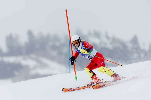 PARALYMPICS - Winter Paralympics Milano Cortina 2026 CORTINA D AMPEZZO,ITALY,14.MAR.26 - PARALYMPICS, ALPINE SKIING - Paralympic Winter games, Winterspiele,Spiele, Summer games Milano Cortina 2026, slalom, women. Image shows Laura Streng (AUT).  GEPAxpictures xMaticxKlansek