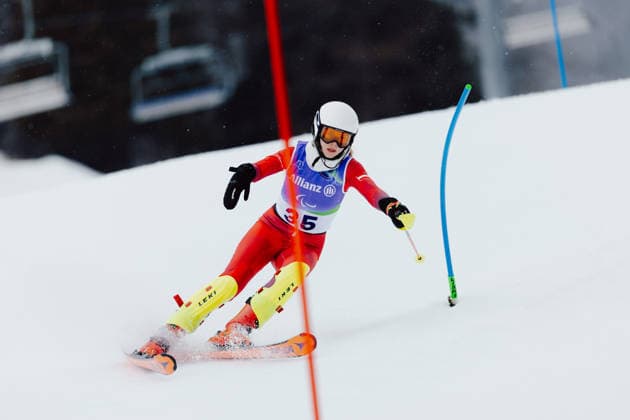 PARALYMPICS - Winter Paralympics Milano Cortina 2026 CORTINA D AMPEZZO,ITALY,14.MAR.26 - PARALYMPICS, ALPINE SKIING - Paralympic Winter games, Winterspiele,Spiele, Summer games Milano Cortina 2026, slalom, women. Image shows Laura Streng (AUT).  GEPAxpictures xMaticxKlansek