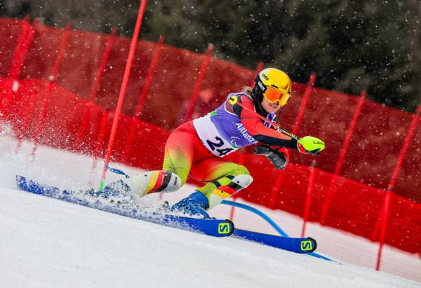 Milano Cortina 2026 Paralympic Winter games, Winterspiele,Spiele, Summer games - Para Alpine Skiing Andrea Rothfuss von Team Deutschland beim Para Alpine Skiing Slalom der Frauen bei Milano Cortina 2026 Paralympic Winter Games am 14.03.2026 *** Milano Cortina 2026 Paralympic Winter Games Para Alpine Skiing Andrea Rothfuss from Team Germany in the womens Para Alpine Skiing Slalom at Milano Cortina 2026 Paralympic Winter Games on 14 03 2026 Copyright: xBEAUTIFULxSPORTS MarcusxHartmannx