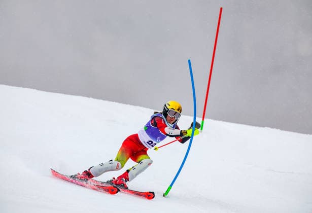 Milano Cortina 2026 Paralympic Winter games, Winterspiele,Spiele, Summer games - Para Alpine Skiing Anna-Marie Rieder von Team Deutschland beim Para Alpine Skiing Slalom der Frauen bei Milano Cortina 2026 Paralympic Winter Games am 14.03.2026 *** Milano Cortina 2026 Paralympic Winter Games Para Alpine Skiing Anna Marie Rieder from Team Germany in the womens Para Alpine Skiing Slalom at Milano Cortina 2026 Paralympic Winter Games on 14 03 2026 Copyright: xBEAUTIFULxSPORTS MarcusxHartmannx