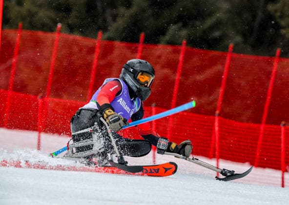 Milano Cortina 2026 Paralympic Winter games, Winterspiele,Spiele, Summer games - Para Alpine Skiing Anna-Lena Forster von Team Deutschland beim Para Alpine Skiing Slalom der Frauen bei Milano Cortina 2026 Paralympic Winter Games am 14.03.2026 *** Milano Cortina 2026 Paralympic Winter Games Para Alpine Skiing Anna Lena Forster from Team Germany in the womens Para Alpine Skiing Slalom at Milano Cortina 2026 Paralympic Winter Games on 14 03 2026 Copyright: xBEAUTIFULxSPORTS MarcusxHartmannx