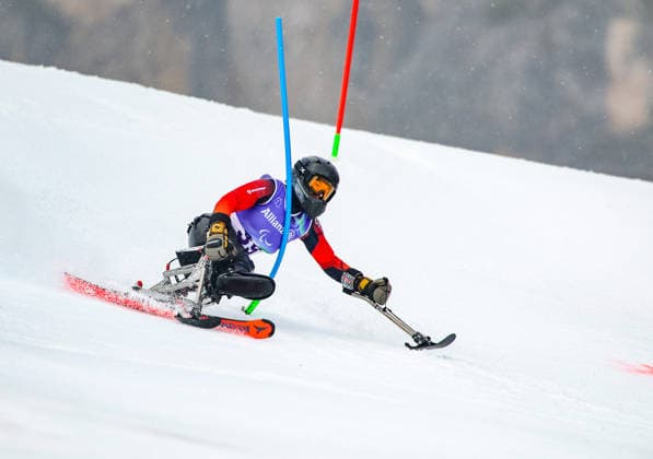 Milano Cortina 2026 Paralympic Winter games, Winterspiele,Spiele, Summer games - Para Alpine Skiing Anna-Lena Forster von Team Deutschland beim Para Alpine Skiing Slalom der Frauen bei Milano Cortina 2026 Paralympic Winter Games am 14.03.2026 *** Milano Cortina 2026 Paralympic Winter Games Para Alpine Skiing Anna Lena Forster from Team Germany in the womens Para Alpine Skiing Slalom at Milano Cortina 2026 Paralympic Winter Games on 14 03 2026 Copyright: xBEAUTIFULxSPORTS MarcusxHartmannx