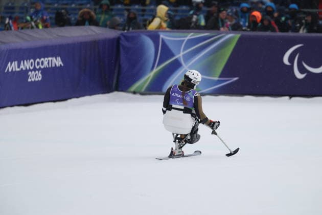 March 14, 2026, Milan, Lombardy, Italy: Nette Kiviranta of Finland in Paralympic Ã’Sit SkiO competition at Cortina de Ampezzo. Milan Italy - ZUMAg209 20260314_oly_g209_103 Copyright: xJonxGaedex