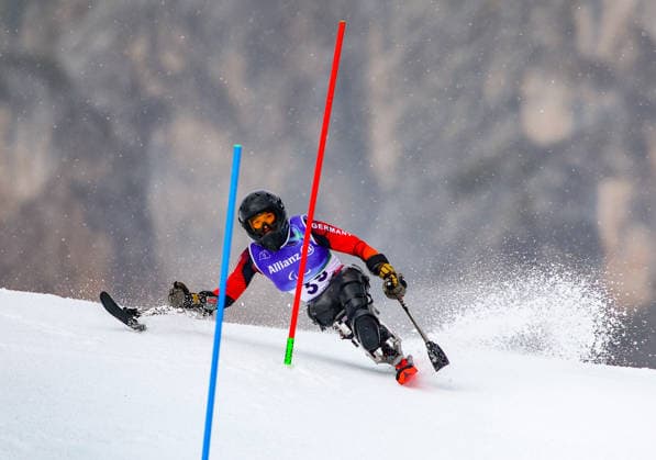 Milano Cortina 2026 Paralympic Winter games, Winterspiele,Spiele, Summer games - Para Alpine Skiing Anna-Lena Forster von Team Deutschland beim Para Alpine Skiing Slalom der Frauen bei Milano Cortina 2026 Paralympic Winter Games am 14.03.2026 *** Milano Cortina 2026 Paralympic Winter Games Para Alpine Skiing Anna Lena Forster from Team Germany in the womens Para Alpine Skiing Slalom at Milano Cortina 2026 Paralympic Winter Games on 14 03 2026 Copyright: xBEAUTIFULxSPORTS MarcusxHartmannx