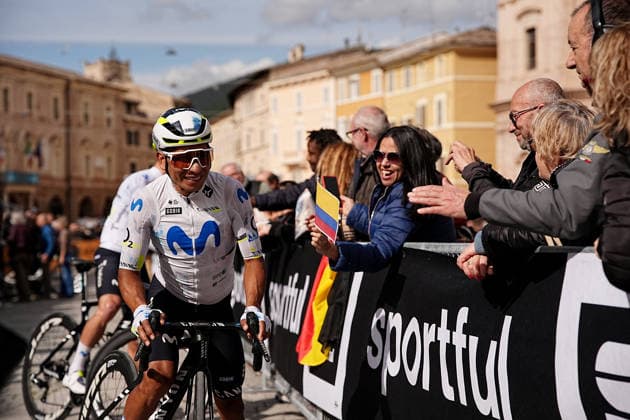 Quintana Rojas Nairo Of Movistar Team during the 188-kilometer Stage 6 of the Tirreno-Adriatico cycling race from San Severino Marche to Camerino - Italy - Saturday, March 14, 2026. - cycling.  Copyright: xMarcoxAlpozzi LaPressex
