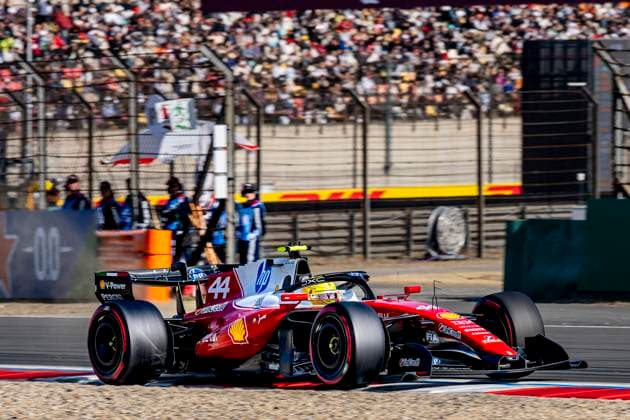 SHANGHAI - Formula 1 driver Lewis Hamilton of Scuderia Ferrari HP during the Formula 1 China Shanghai qualifying at the Shanghai International Circuit on March 14, 2025 in Shanghai, China. (Photo by DeFodi Images) -